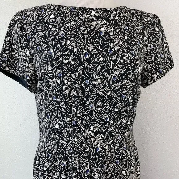 Liz Claiborne Short Sleeve Midi Dress Size 10 EUC - Picture 2 of 10